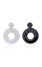 Lauren X Khoo Atlantic Pacific Mismatched 18k Gold And Diamond Drop Earrings
