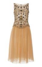 Naeem Khan Jewel-embellished Pleated Midi Dress