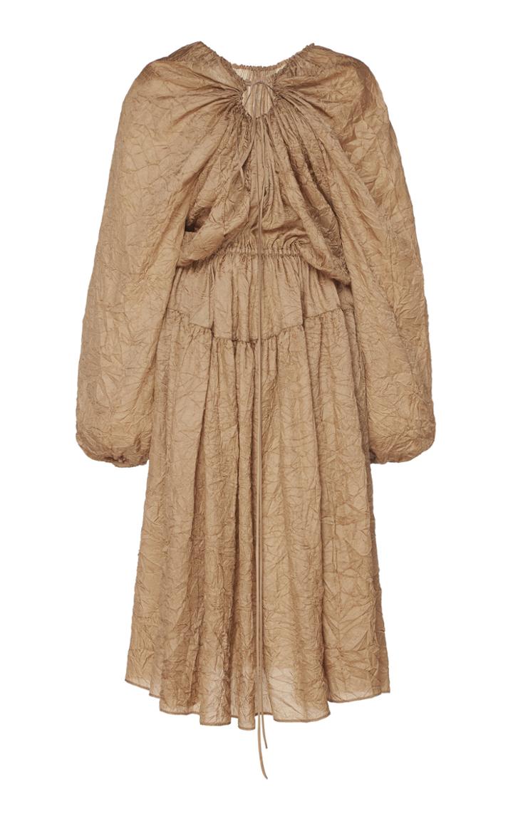 Moda Operandi Rochas Draped Keyhole Cloqu Dress Size: 38