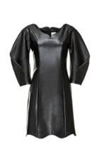 Moda Operandi Huishan Zhang Eveline Scallop-trimmed Faux Leather Mini Dress