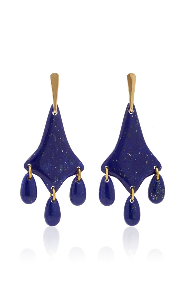 Moda Operandi Lisa Eisner Lapis Three Directions Earrings