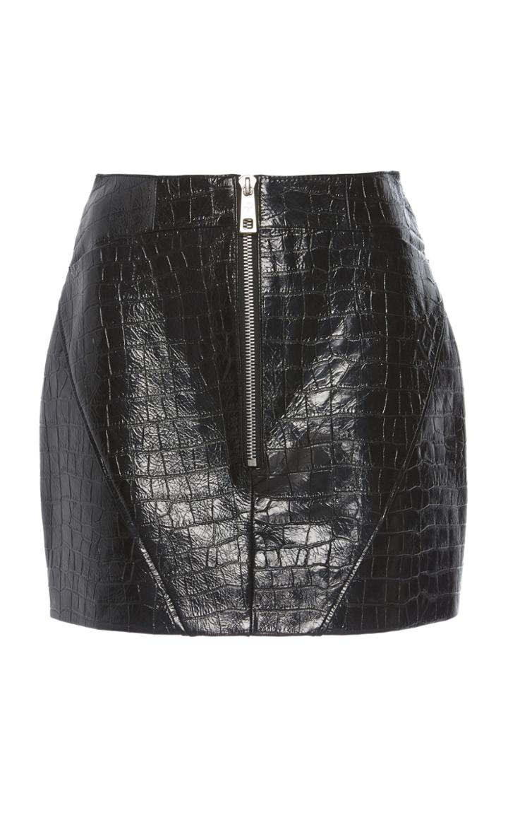 Common Leisure Riders Leather Mini Skirt