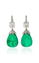 Munnu The Gem Palace Emerald And Diamond Earrings
