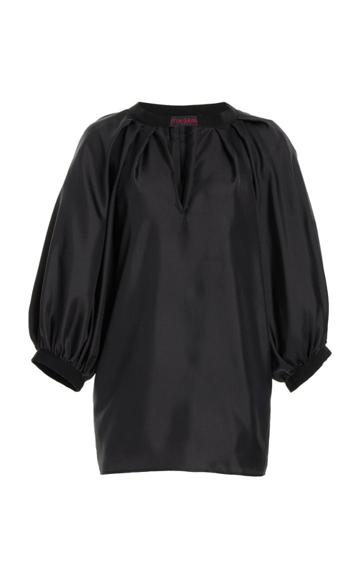 Moda Operandi Martin Grant Satin-silk Top