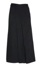 Salvatore Ferragamo Zipper Detail Pinstriped Wool Skirt