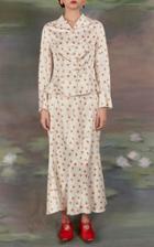 Moda Operandi Yuhan Wang Rose-printed Georgette Skirt