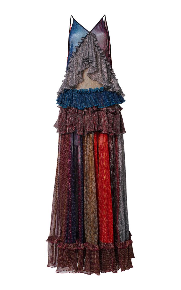 Romance Was Born Disco Lust Ruffled Gown