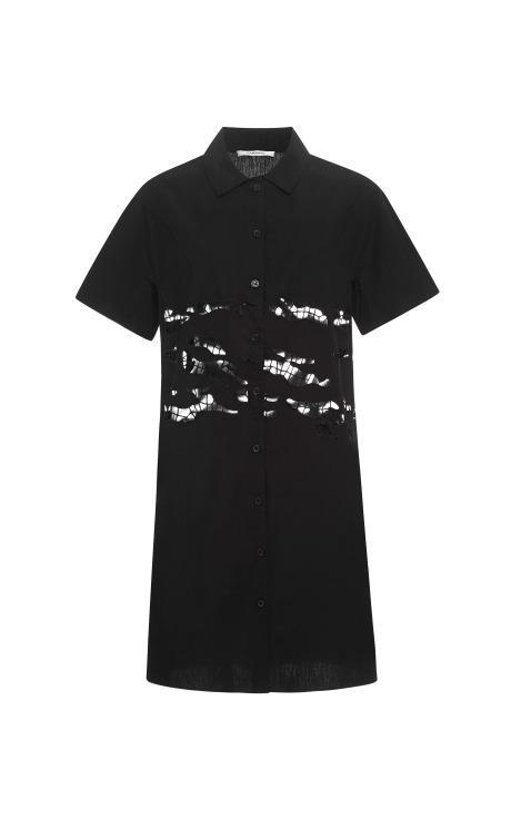 Carven Cut-out Poplin Dress