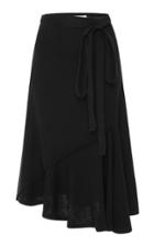 Jw Anderson Asymmetric Draped Midi Wool Skirt