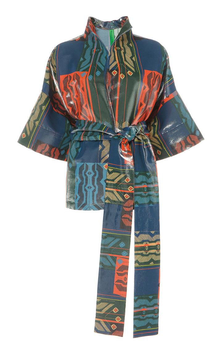 Rianna + Nina Claudia Sparkle Carnaval Cotton-blend Blouse