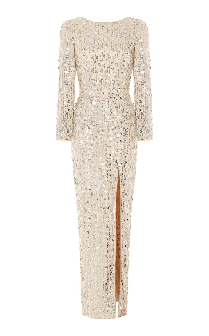 Moda Operandi Rasario Open-back Sequined Gown