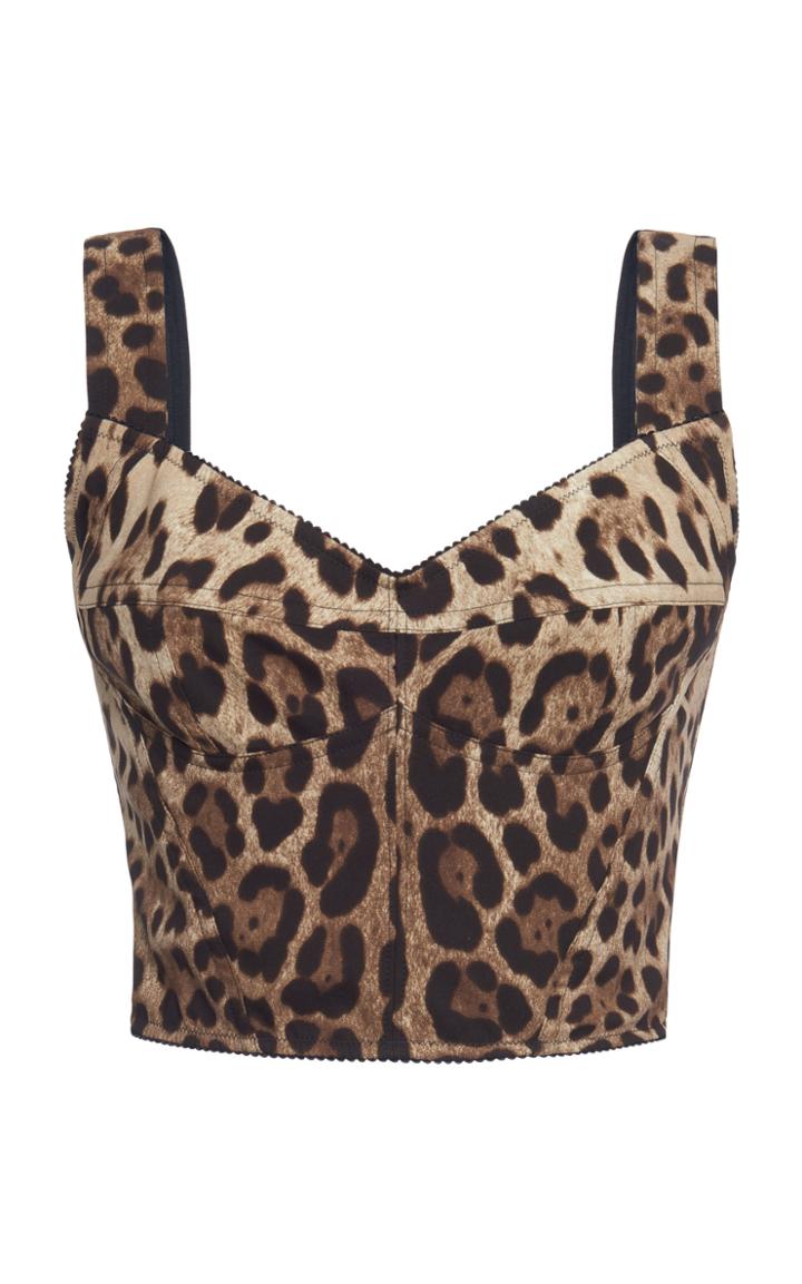 Dolce & Gabbana Printed Charmeuse Top