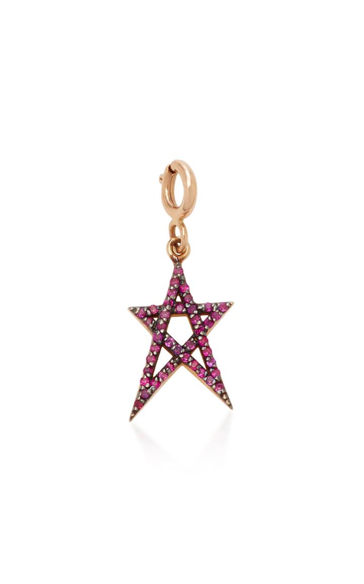 Kismet By Milka Small Star Struck Charm With Gemfields Rubies