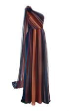 Pamella Roland One Shoulder Ombr Tulle Gown