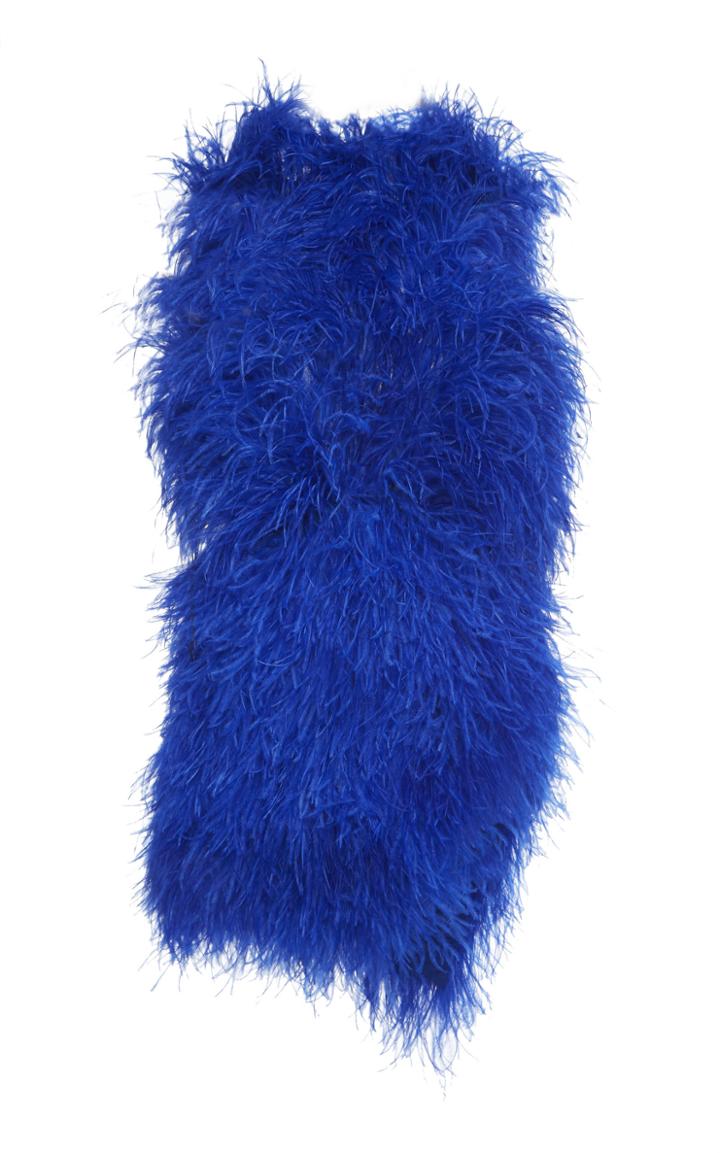 Attico Feather-embroidered Cotton Mini Dress