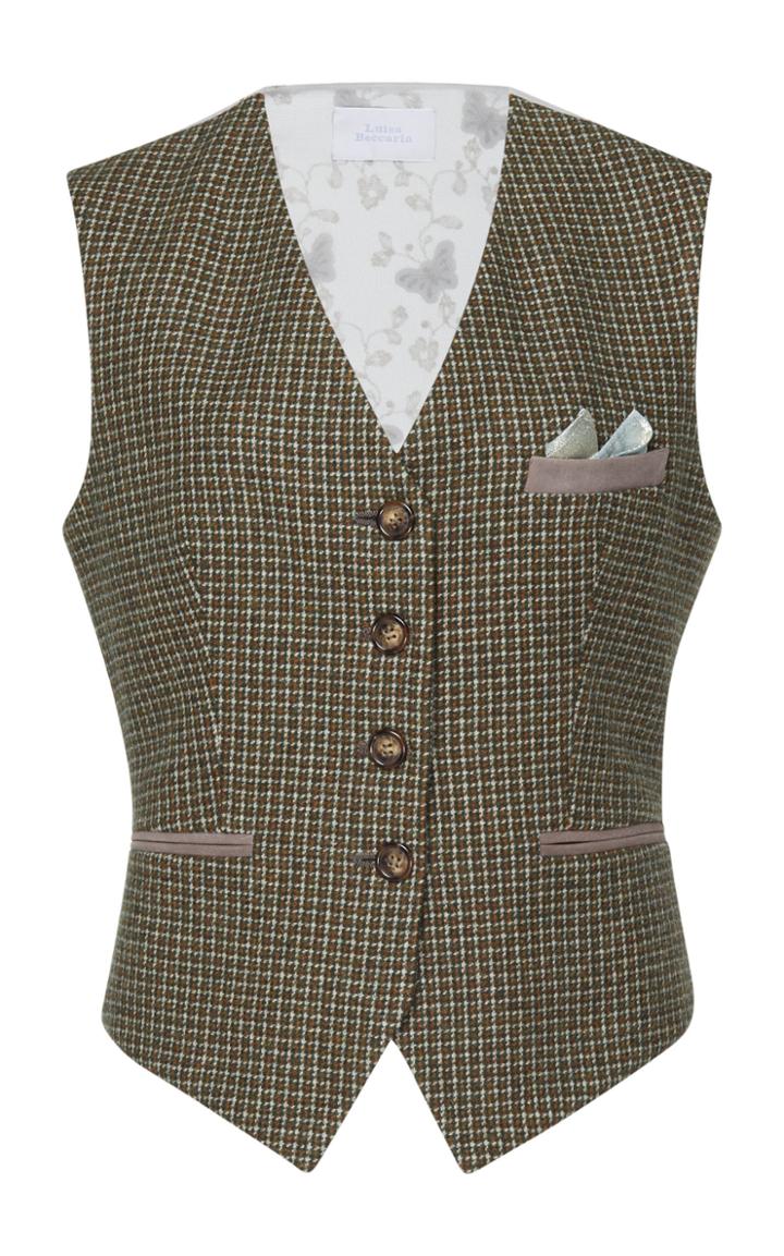 Luisa Beccaria Tweed Gilet