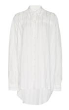 Current/elliott Cinched Girlfriend Satin Striped Top