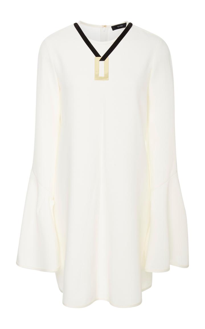 Ellery M'o Exclusive Preacher Bell Sleeve Satin Dress