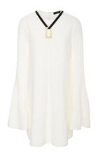 Ellery M'o Exclusive Preacher Bell Sleeve Satin Dress