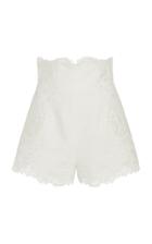 Zimmermann Floral-embroidered Linen Shorts