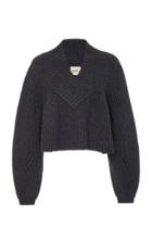 Khaite Ivy Cropped Cashmere Knit Sweater