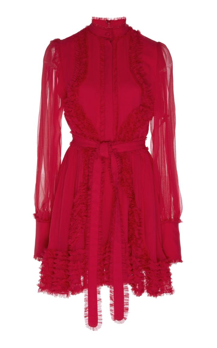 Alexis Olinka Belted Silk Mini Dress