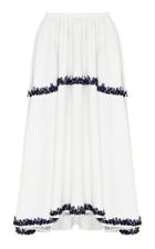 Razan Alazzouni Silk Beaded Midi Skirt
