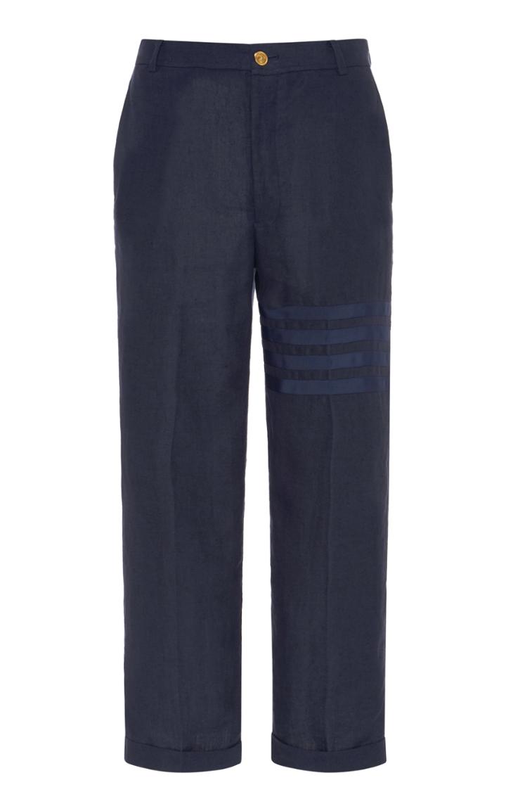 Thom Browne Linen Straight-leg Chinos