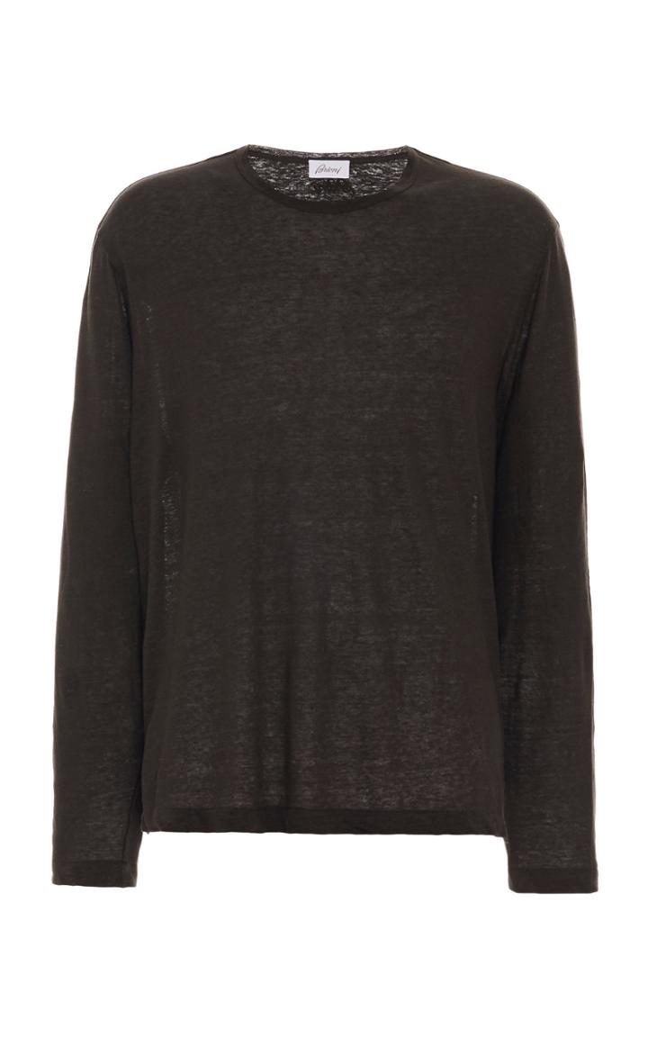 Brioni Round Neck Long Sleeve Sweater