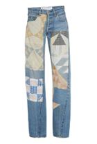 B Sides Exclusive Mid-rise Patchwork Straight-leg Jeans Size: 29