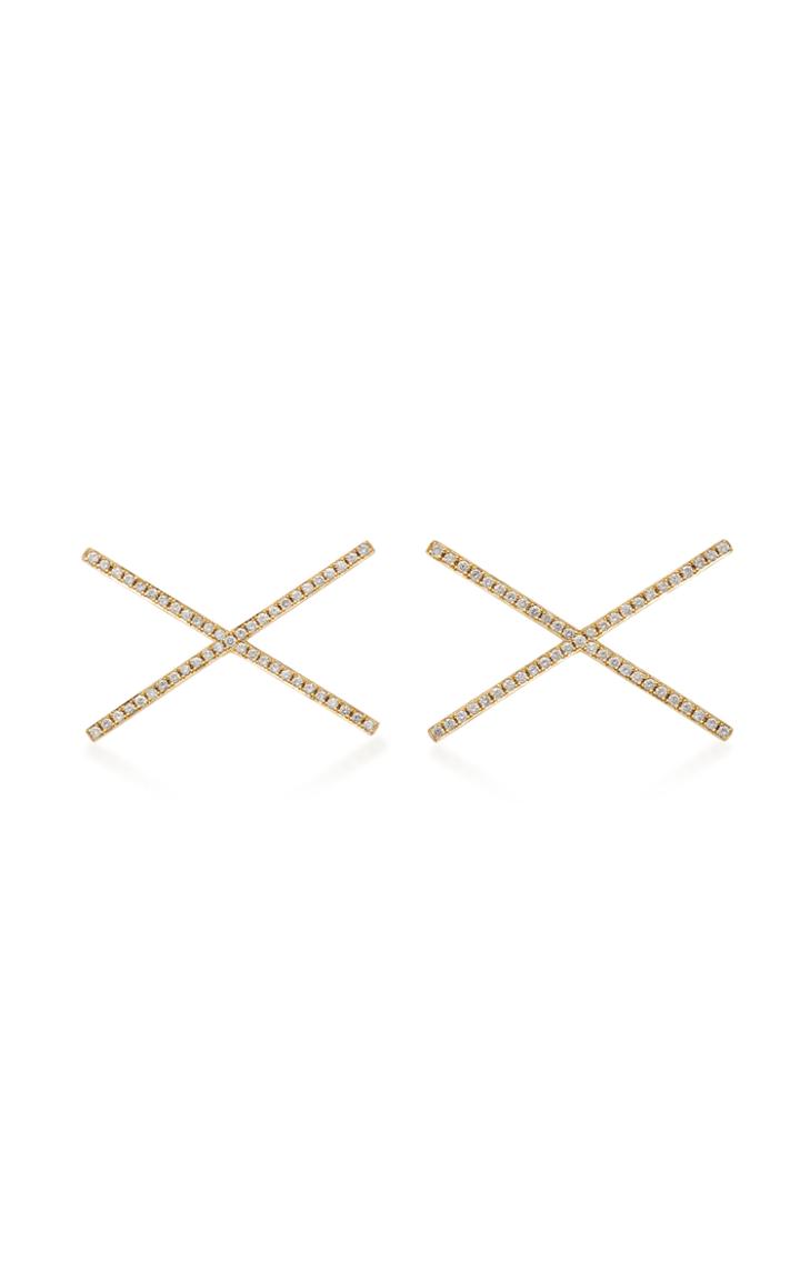 Established X 18k Gold Diamond Earrings