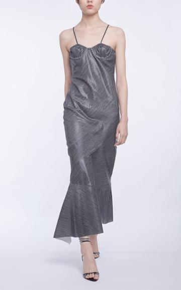 Anas Jourden Coated Cotton Midi Dress
