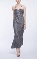 Anas Jourden Coated Cotton Midi Dress