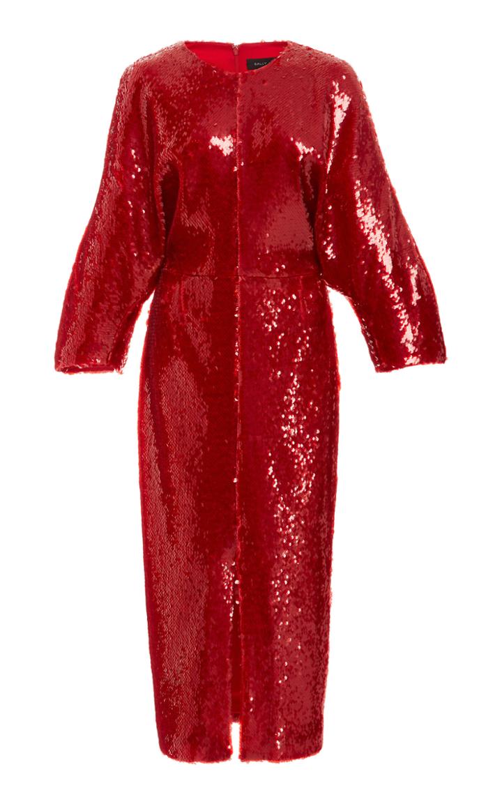 Sally Lapointe Stretch Sequins Dolman Dress