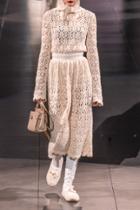 Moda Operandi Dolce & Gabbana Long Sleeve Open-knit Dress