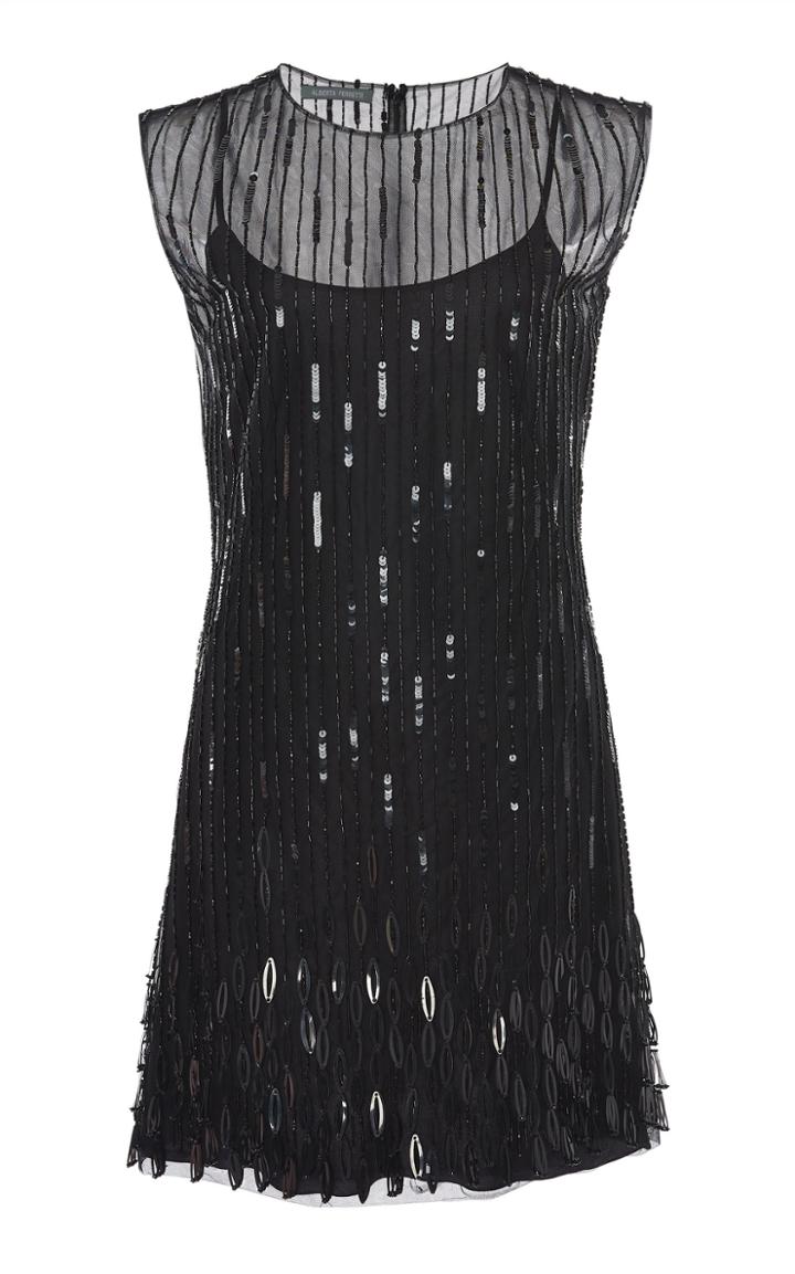 Alberta Ferretti Sleeveless Embellished Mini Dress