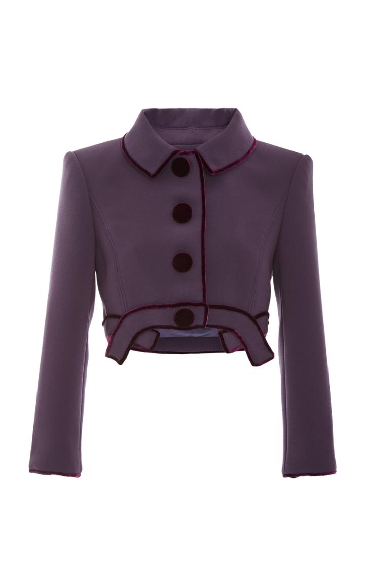 Zac Posen Cropped Bonded Crepe Jacket