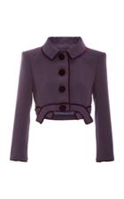 Zac Posen Cropped Bonded Crepe Jacket