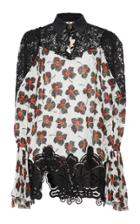 Fausto Puglisi Lace Floral Print Shirt