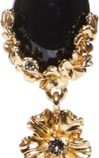 Oscar De La Renta Jet Resin Bouquet Necklace