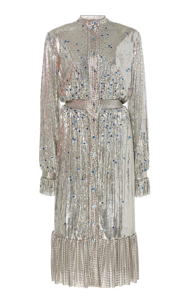 Moda Operandi Paco Rabanne Crystal-embellished Chainmail Dress Size: 34