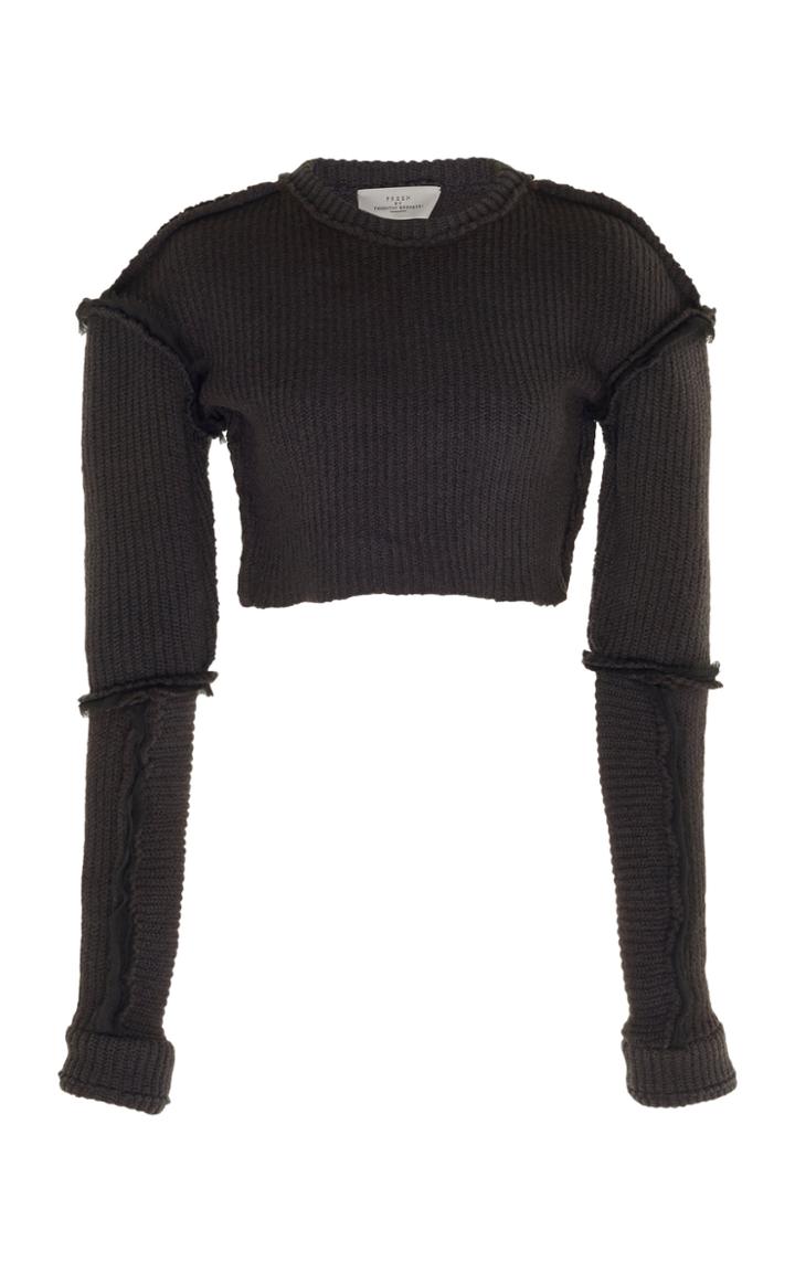 Preen By Thornton Bregazzi Ribbed Knit Crop Top