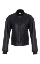 Simon Miller Almonda Navy Leather Bomber Jacket