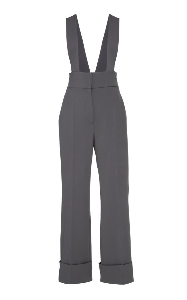 Alberta Ferretti Pleated Gabardine Straight-leg Jumpsuit