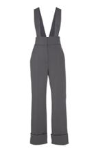 Alberta Ferretti Pleated Gabardine Straight-leg Jumpsuit