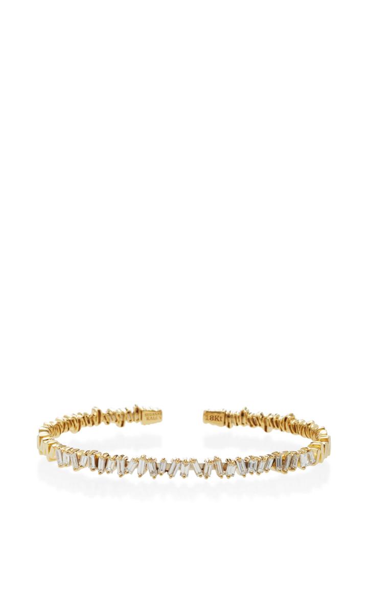 Suzanne Kalan Yellow Gold Zig Zag Cuff
