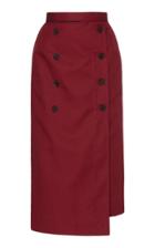Moda Operandi Rokh Two-tone High-rise Cotton-blend Skirt Size: 34