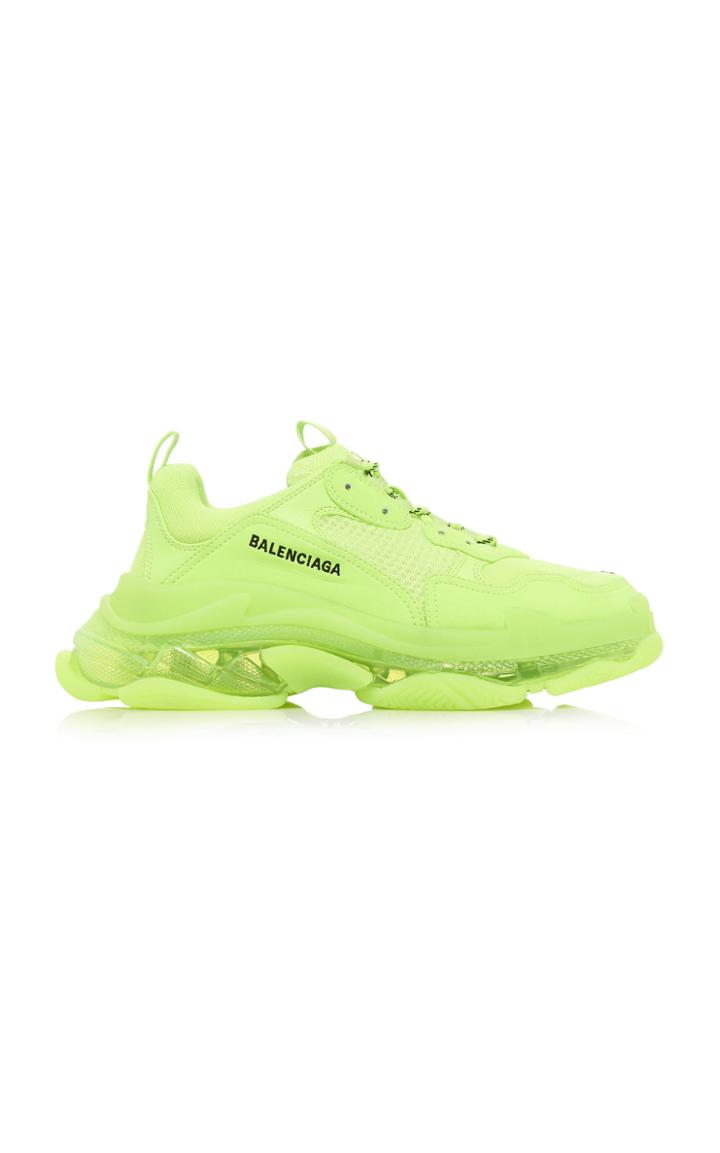 Balenciaga Triple S Leather, Rubber And Mesh Sneakers