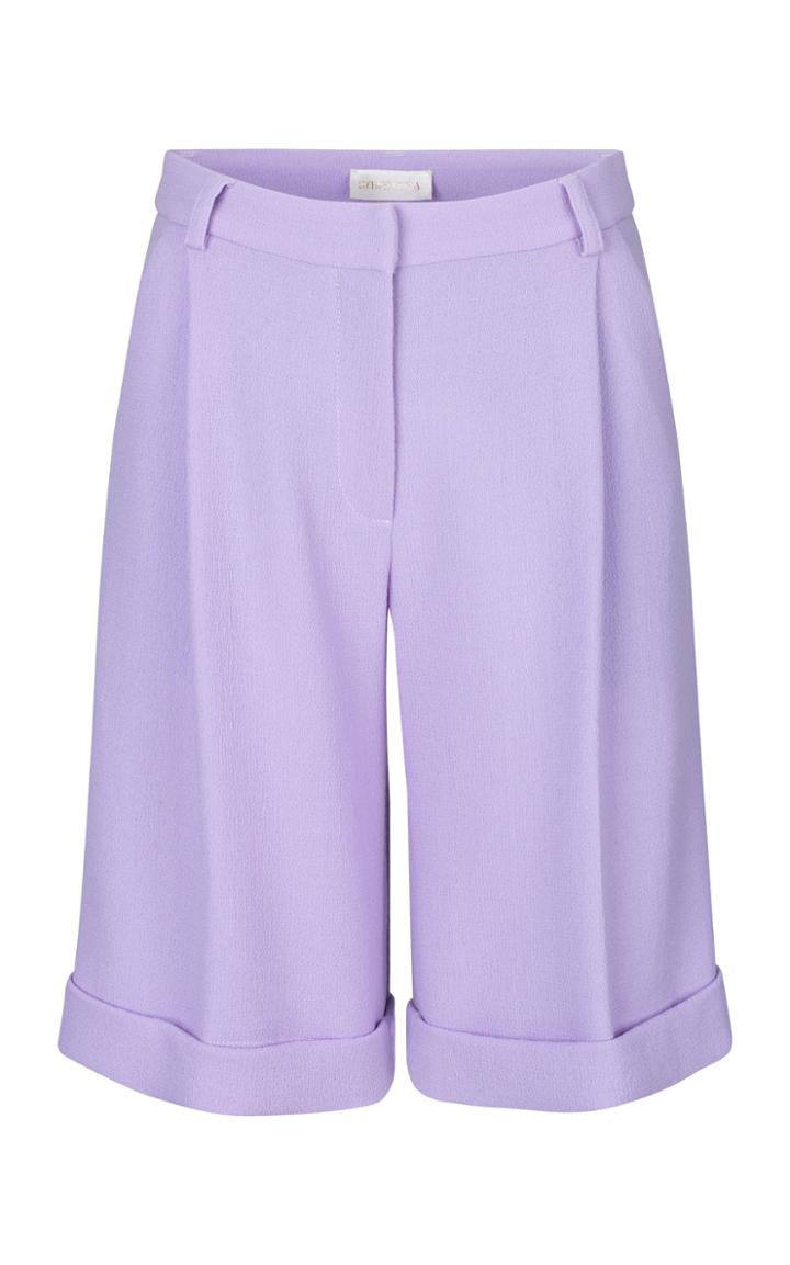 Moda Operandi Stine Goya Estella Pleated Crepe Knee-length Shorts