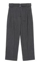 Moda Operandi Ganni Stripe Suiting Belted Wool-blend Pants